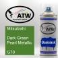 Preview: Mitsubishi, Dark Green Pearl Metallic, G70: 400ml Sprühdose, von ATW Autoteile West.